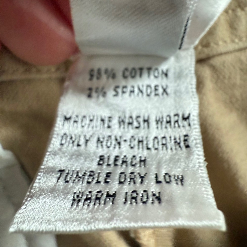 Talbots Tan Y2K Khaki Cotton Stretch Bermuda Chino Walking 7" Shorts WM's 10 EUC - Picture 6 of 9